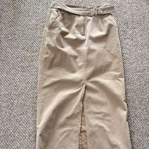 Tan Boot Length Skirt